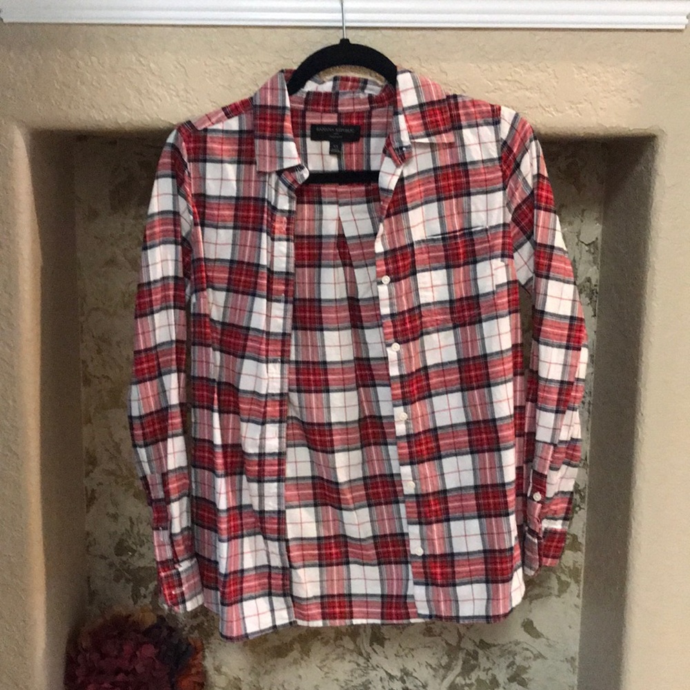Banana Republic plaid button up